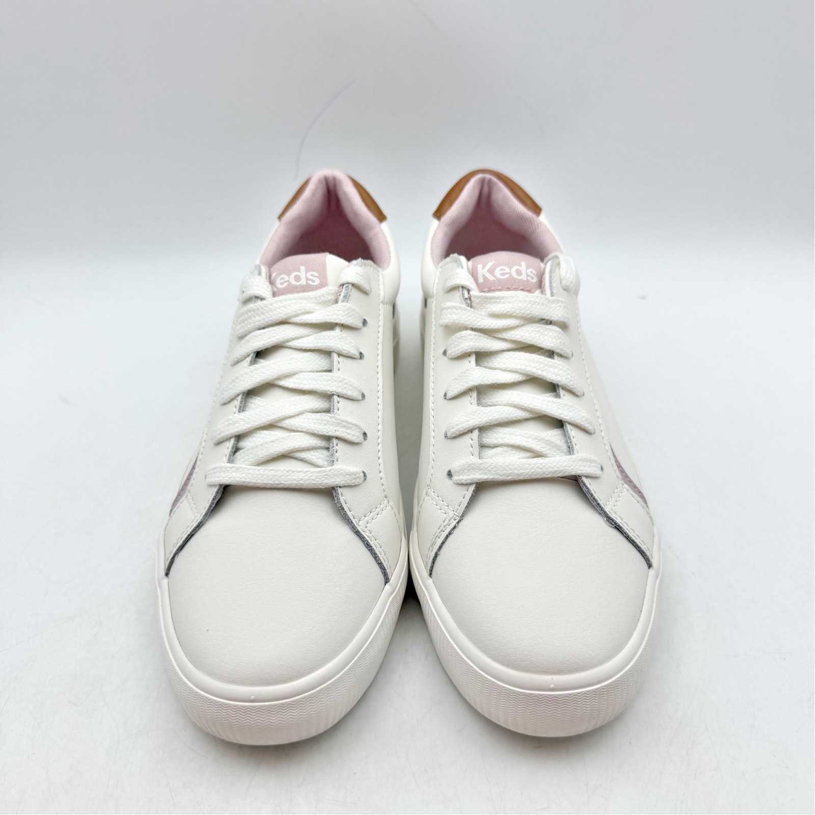 Keds Womens Pursuit Casual Court Sneakers Size 7 M White Leather Nib — image 6 of 8